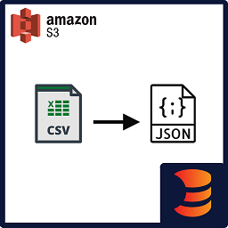 CSV to JSON Converter - S3 logo